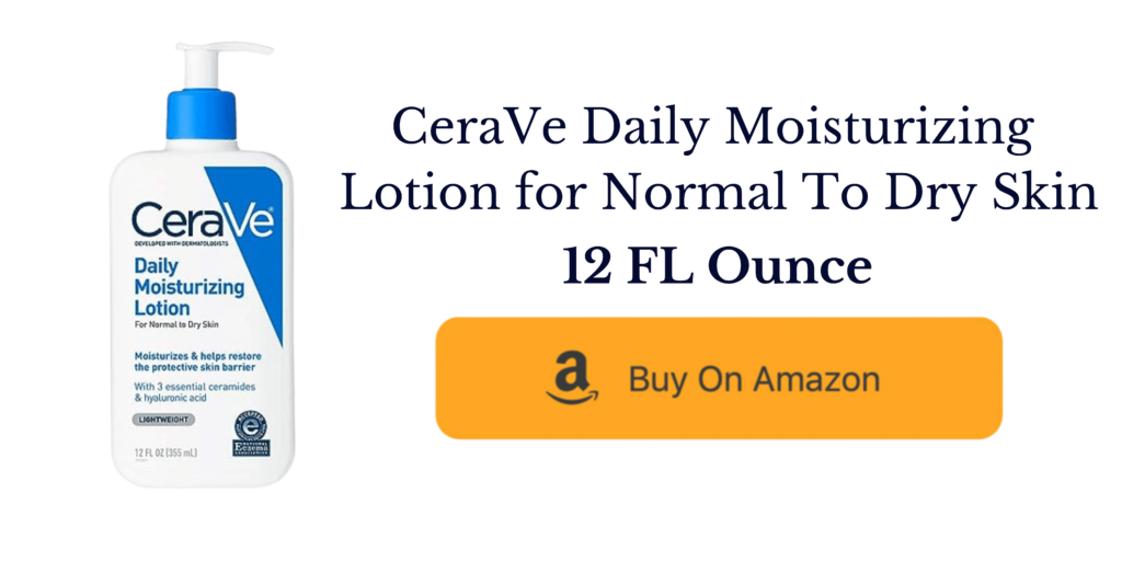 CeraVe Daily Moisturizing Lotion for Dry Skin | Body Lotion & Facial Moisturizer with Hyaluronic Acid and Ceramides | 12 Fl Ounce