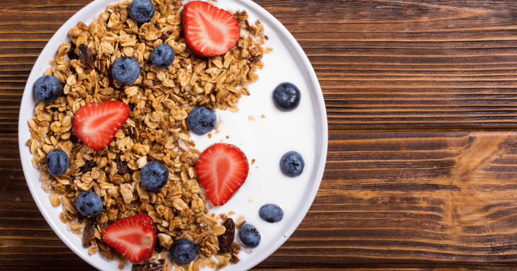 Greek Yogurt Parfait with Mixed Berries and Granola