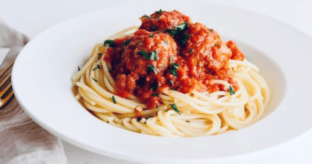 Pasta with Ground Turkey and Marinara Sauce